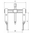 Extracteurs 2 griffes à pieds fins - SAM OUTILLAGE - EX-320-2 pas cher Secondaire 1 S