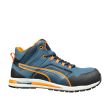 Baskets de sécurité hautes CROSSTWIST MID S3 HRO SRC bleu/orange P44 - PUMA - 633140-T.44 pas cher