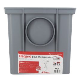 Regard eaux pluviales Nicoll 25x25x25 cm emboîtures femelles gris clair - RPCT pas cher Principale M