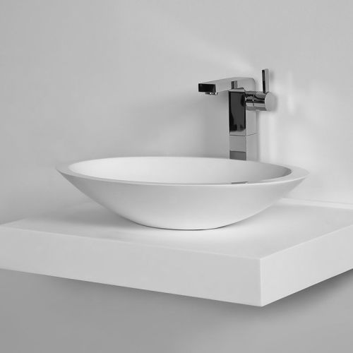 Vasque &agrave; poser OVALIS 60 MATE en Solid Surface - THALASSOR - OVALIS60 pas cher Secondaire 3 L