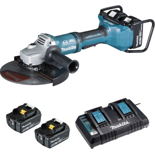 Meuleuse 36 V + 4 batteries 5 Ah + chargeur double + coffret MAKITA DGA900PT4 photo du produit