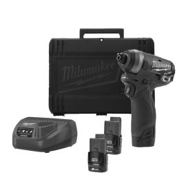 Visseuse à chocs 1/4'' hexagonal 12 V Milwaukee FUEL M12 FID-202X + 2 batteries 2 Ah + chargeur + HD box - 4933459823 pas cher Principale M