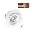 Spot LED SMD CARAT orientable 5 W 3000 K pack de 03 MIIDEX LIGHTING 763617 photo du produit Secondaire 3 S