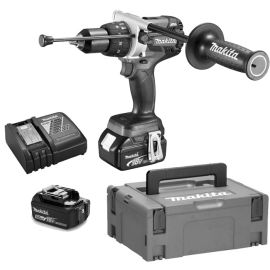 Perceuse-visseuse à percussion 18V Makita DHP481RTJ + 2 batteries 5 Ah + chargeur + coffret MAKPAC pas cher Principale M