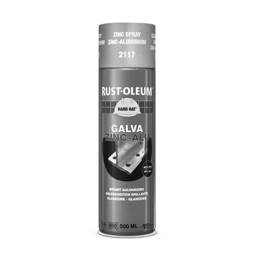 Aérosol galva HARD HAT Zinc-Alu 500ml - RUST-OLEUM - 2117 pas cher