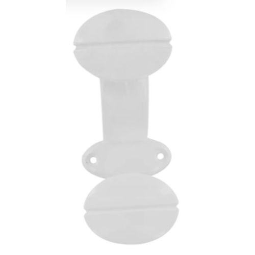 Porte-manteau 2 têtes 2131 bis percée fraisée 2 trous blanc RAL9010 - DUVAL - 93-0106-2200 pas cher