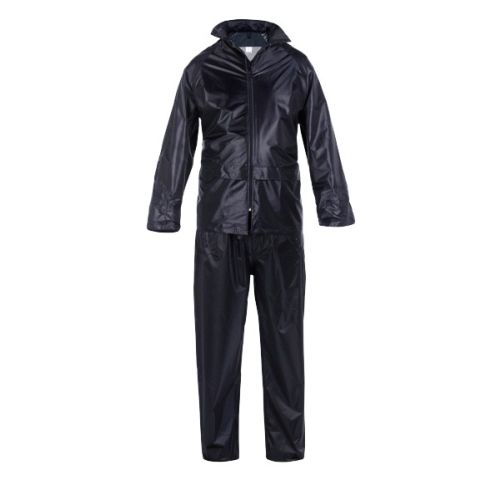 Ensemble de pluie veste et pantalon double enduction PVC bleu marine TM - RNDB-M pas cher Principale L