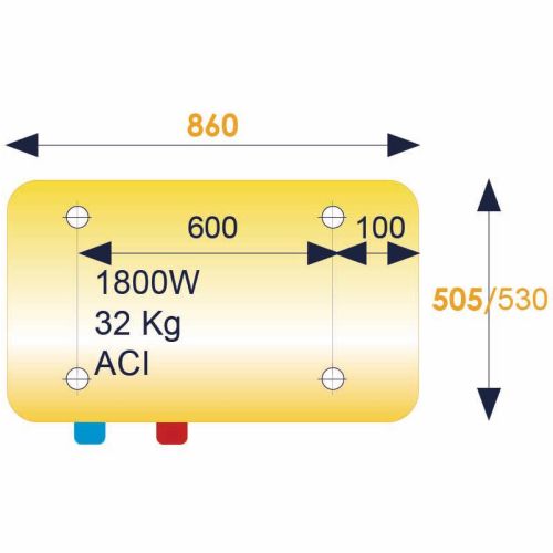 Chauffe-eau électrique 100L horizontal DURALIS ACI hybride D505 monophasé THERMOR 263123 photo du produit Secondaire 1 L