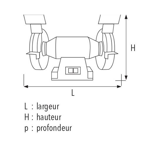 Touret meule-bande 900W TM 200 MB - SIDAMO - 20113107 pas cher Secondaire 1 L