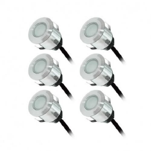 Kit spot LED TERRASSO 6 x 0,6W 12V rond encastrable IP67 3000K MIIDEX LIGHTING 70750 photo du produit