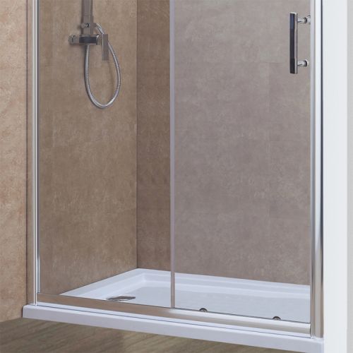 Parois de douche NERINA 160cm coulissant cadre alu - CUISIBANE - PC-PCTR6-160 pas cher Secondaire 2 L