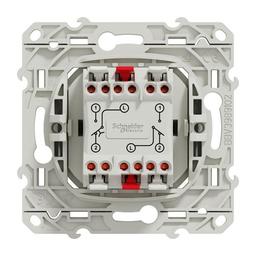 Interrupteur et bouton-poussoir ODACE 10 A 250 V SCHNEIDER ELECTRIC S520285 photo du produit Secondaire 1 L