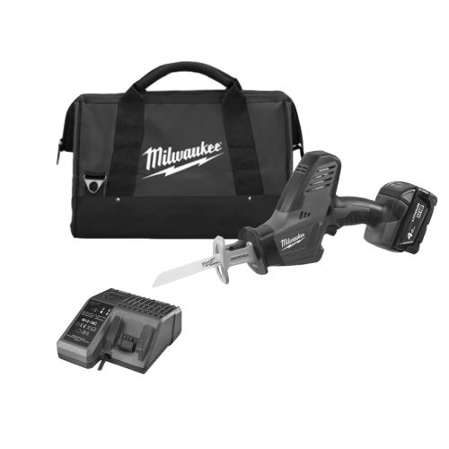 Scie sabre compacte HACKAZLL 18V M18 C18 HZ-402B + 2 batteries 4Ah + chargeur - MILWAUKEE TOOL - 4933441340 pas cher