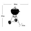 Barbecue à charbon ORIGINAL KETTLE E-4710 47cm - WEBER - 13101004 pas cher Secondaire 4 S