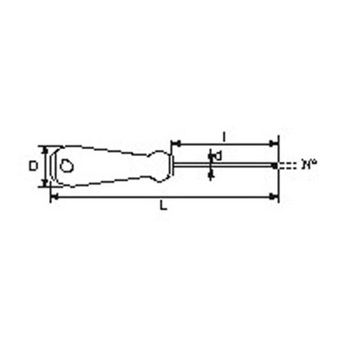 Tournevis SAMSOFORCE Résistorx® lame ronde N°10 80 mm SAM OUTILLAGE TB-10R80 photo du produit Secondaire 1 L