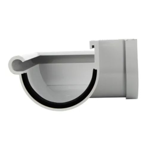 Angle ext&eacute;rieur &agrave; joint &agrave; 90&deg; pour goutti&egrave;re demi-ronde LG16 L 112mm &ndash; NICOLL - AE16 pas cher Secondaire 1 L