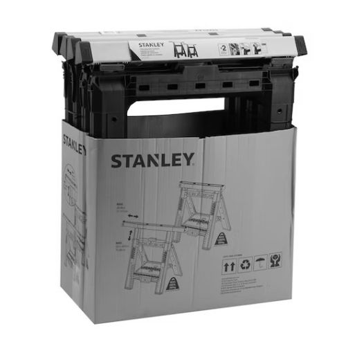 Lot de 2 pi&egrave;ces de tr&eacute;teaux pliables t&eacute;lescopiques - Stanley Fatmax - STST1-70559 pas cher Secondaire 9 L