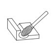 Fraise carbure goutte 12 x 22 mm longueur 67 mm HANGER 151312 photo du produit Secondaire 1 S