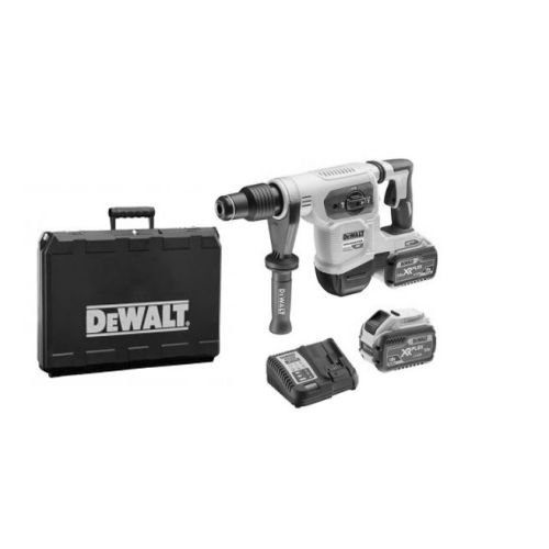 Perforateur 54V SDS-max XR Flexvolt 6,1J + 2 batteries Flexvolt 9Ah + chargeur + coffret standard - DEWALT - DCH481X2-QW pas cher