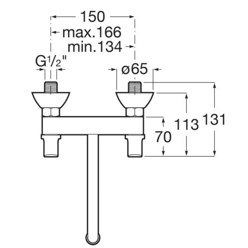 Mélangeur évier BRAVA mural à bec mobile - ROCA - A5A768EC0F pas cher Secondaire 1 L