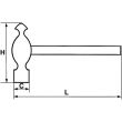 Marteau anglais - SAM OUTILLAGE - 306-A-8N pas cher Secondaire 1 S