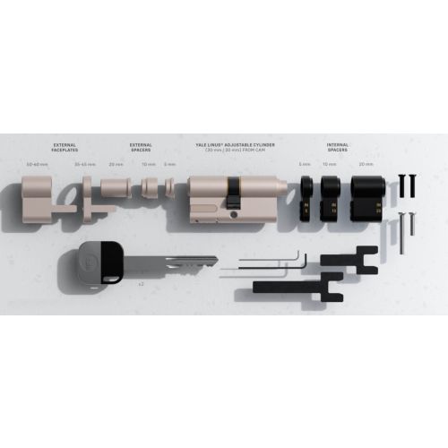 Cylindre ajustable Linus argent YALE 20672000 photo du produit Secondaire 1 L
