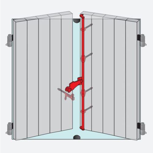 Espagnolette HNS poign&eacute;e pleine lacet &eacute;crou hauteur 1600mm - TORBEL - 202164 pas cher Secondaire 1 L