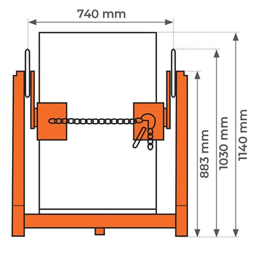 Porte-fût manuel 360 kg STOCKMAN HD80A photo du produit Secondaire 1 L