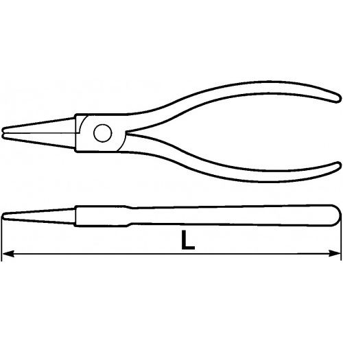 Pince à circlips extérieur à becs coudé 45° 19-60mm - SAM OUTILLAGE - 197-17A pas cher Secondaire 1 L