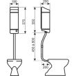 Réservoir semi-haut JOKER avec tube pour cuvette - REGIPLAST - 500 pas cher Secondaire 1 S