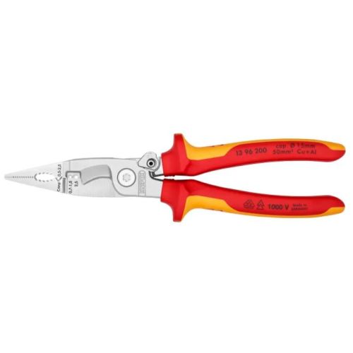 Pince pour installations électriques chromée 200 mm KNIPEX 13 96 200 photo du produit Principale L