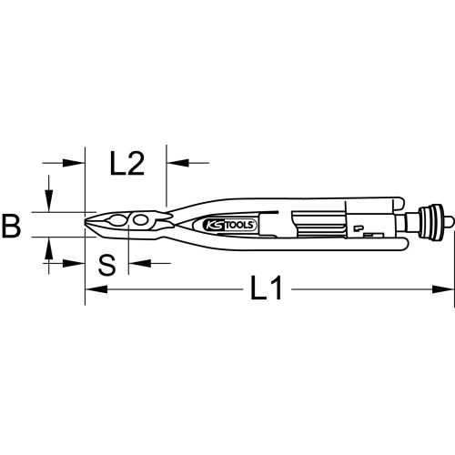 Pince à freiner mors inclinés à 30° L 265 mm KS TOOLS 116.1302 photo du produit Secondaire 1 L