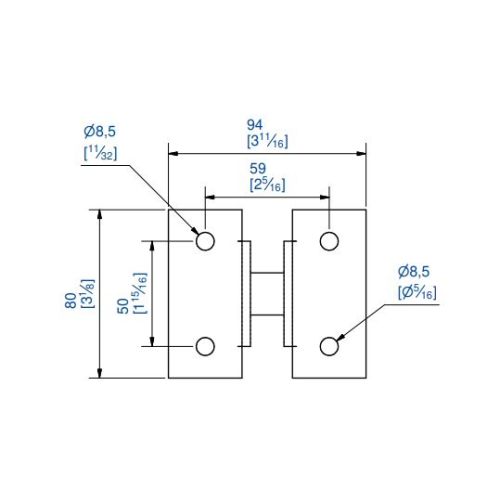 Patte de réglage à visser pour supports 6256L et 6256ML MANTION 6261 photo du produit Secondaire 2 L