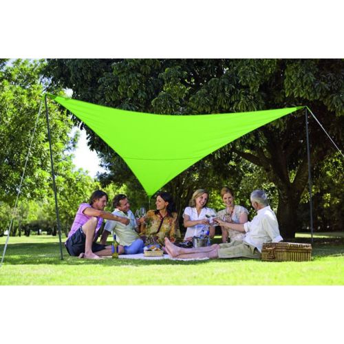 Pack voile d'ombrage triangulaire Camping Serenity 5m vert - JARDILINE - VK555 VERT pas cher