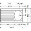 Evier monocuve inox MAN711-1000 avec égouttoir 1000x600cm à poser - FRANKE - 013939 pas cher Secondaire 1 S