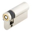 Demi-cylindre européen 5 goupilles 5G 10 x 45 mm pour fermeture anti-panique laiton nickelé 3 clés HERACLES C100112 photo du produit Secondaire 5 S