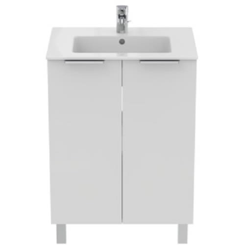 Pack meuble + lavabo ULYSSE+ 2 portes 60 cm blanc brillant PORCHER P0279WG photo du produit Secondaire 2 L
