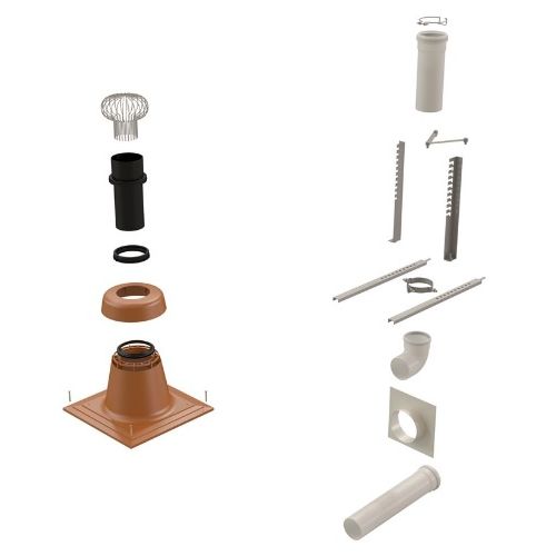 Kit entr&eacute;e murale RENOLUX CONDENSATION 110/160 mm Ubbink - 290336 photo du produit