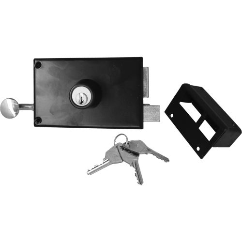 Serrure monopoint en applique VEGA horizontale à tirage cylindre 45mm droite pour grille - JPM - 130300-01-1A pas cher