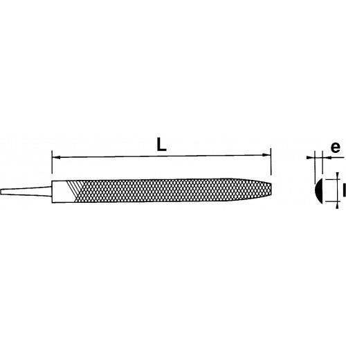 Lime demi-ronde batarde emmanchée 200 mm SAM OUTILLAGE LDR-20-BE photo du produit Secondaire 1 L