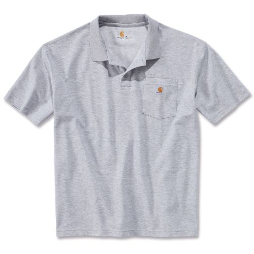 Polo WORKWEAR POCKET TXS gris - CARHARTT - S1K570HGYXS pas cher