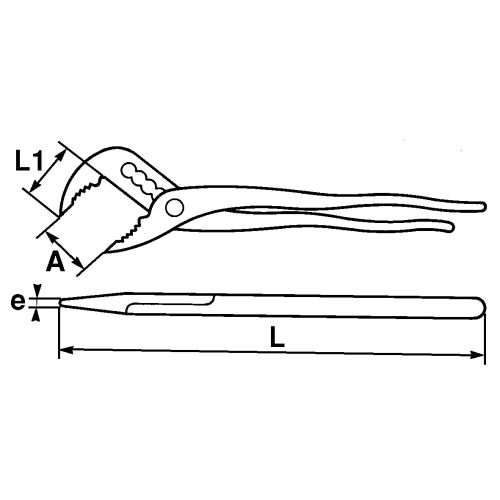 Pince multiprise bi-matière à bouton poussoir - SAM OUTILLAGE - 201-25B pas cher Secondaire 1 L