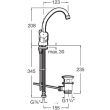 Mélangeur de lavabo bec pivotant NIAGARA Plus monotrou - ROCA - A5A3669C00 pas cher Secondaire 1 S