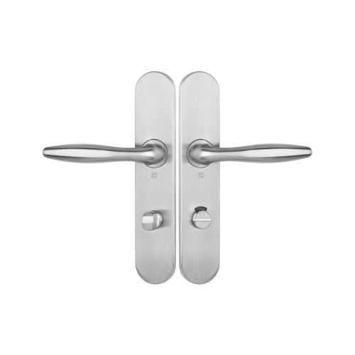 Ensemble sur plaques s&eacute;rie JADE 1594 acier type condamnation &agrave; voyant finition inox - HERACLES - B-INOX-SP22V pas cher