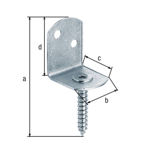 &Eacute;querre pour cl&ocirc;ture tress&eacute;e en L bichromat&eacute; vis 8x45mm &ndash; ALBERTS &ndash; 213442 pas cher Secondaire 1 L