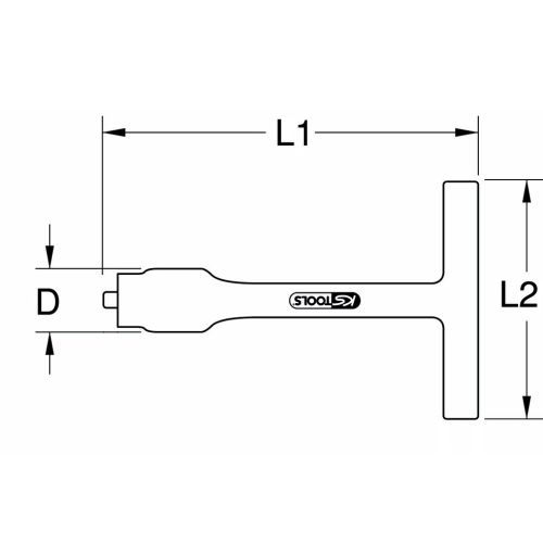 Limiteur de couple pré-réglé 3/8" poignée en T avec revêtement isolant 12 Nm KS TOOLS 117.3806 photo du produit Secondaire 1 L
