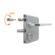 Serrure LA type industriel pour portail battant tube 10 - 30 mm argent LOCINOX P00011891-SILV photo du produit Secondaire 3 S
