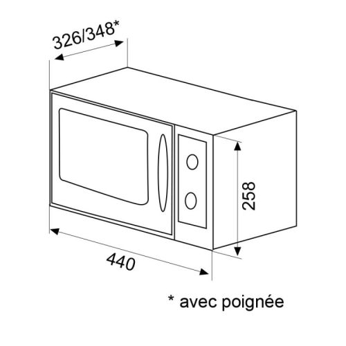 Micro-ondes grill pose libre blanc GLEM - CUISIBANE - ELGLMOGB pas cher Secondaire 1 L