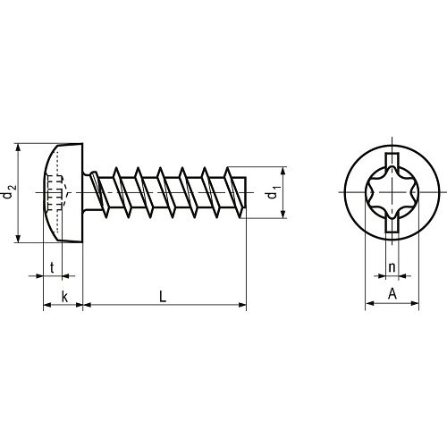 Vis &agrave; t&ecirc;te cylindrique bomb&eacute;e FREEDRIV Bossard - 8278229 photo du produit Secondaire 1 L