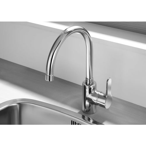 Mitigeur d’évier L20 chromé bec tube mobile - ROCA - A5A8409C0F pas cher Secondaire 2 L